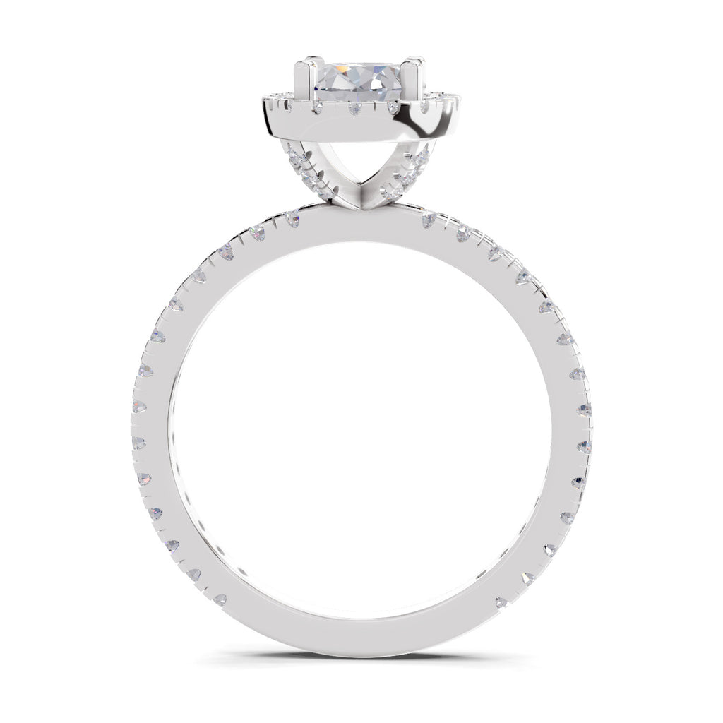 1.66 Carat Solitaire Lab Grown Diamond Ring In 14K Gold
