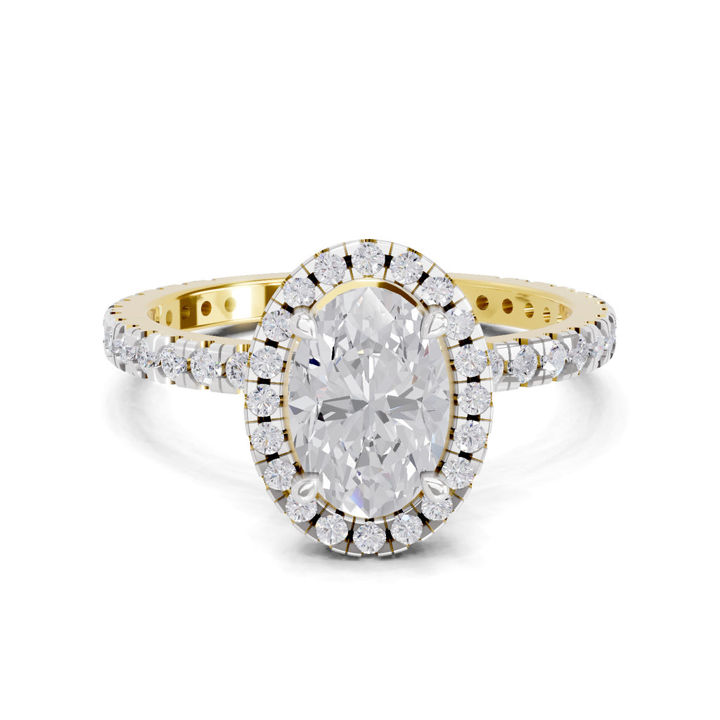 1.66 Carat Solitaire Lab Grown Diamond Ring In 14K Gold