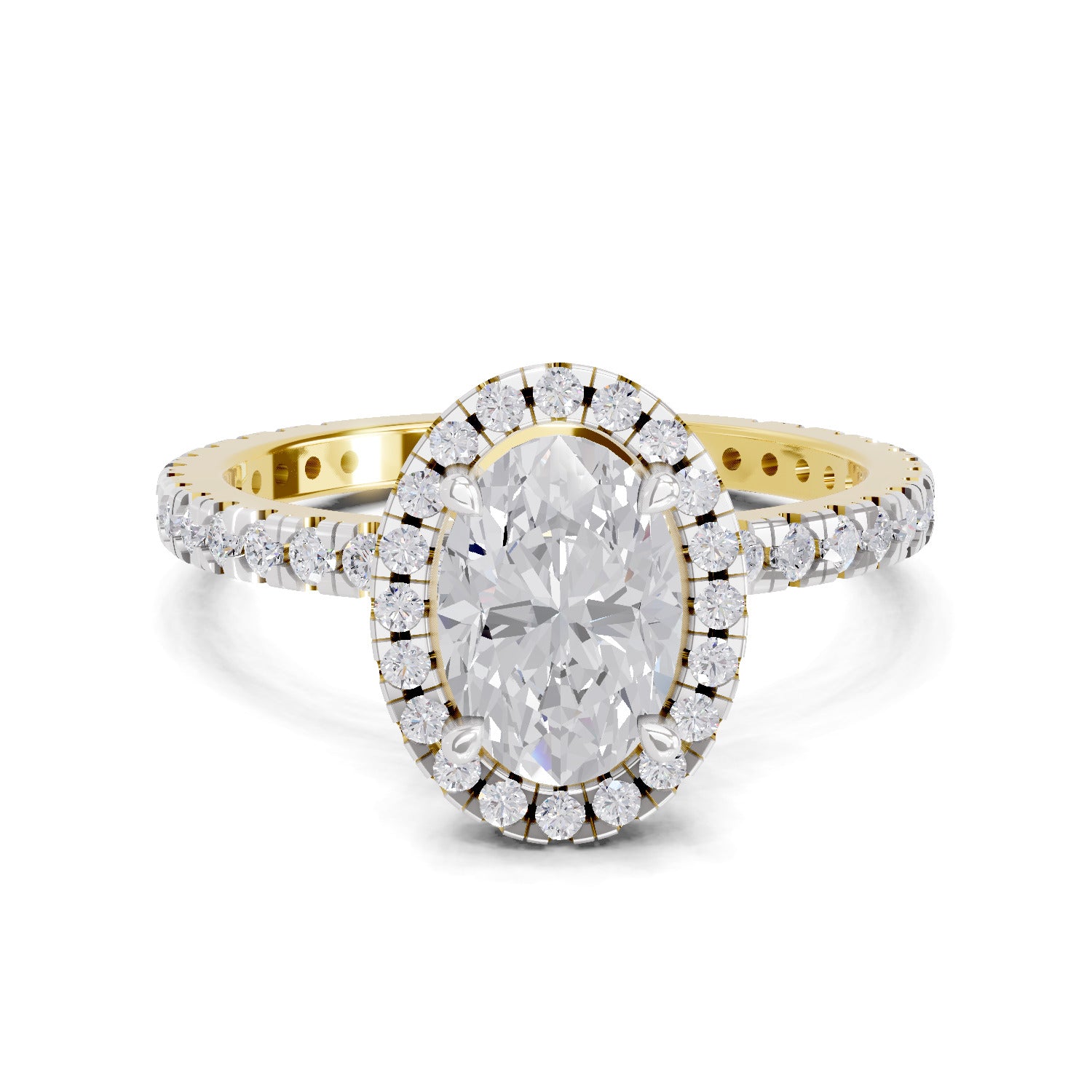 1.66 Carat Solitaire Lab Grown Diamond Ring In 14K Gold