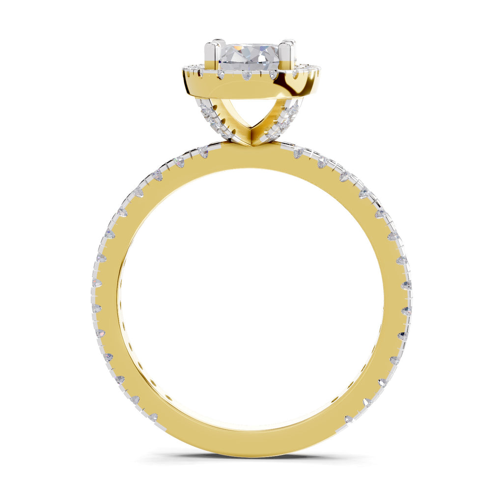 1.66 Carat Solitaire Lab Grown Diamond Ring In 14K Gold