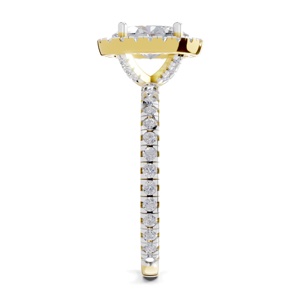 1.66 Carat Solitaire Lab Grown Diamond Ring In 14K Gold
