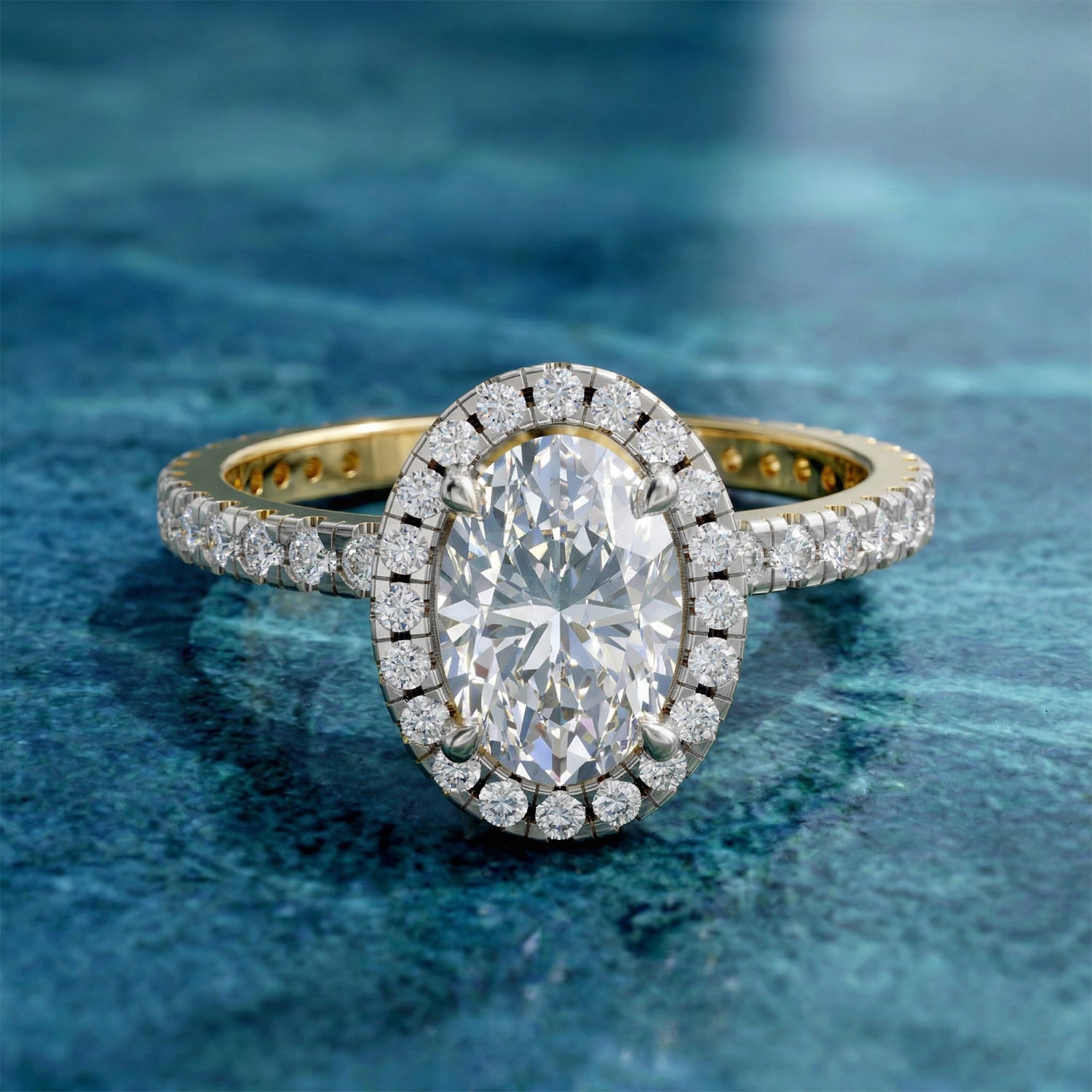 1.66 Carat Solitaire Lab Grown Diamond Ring In 14K Gold