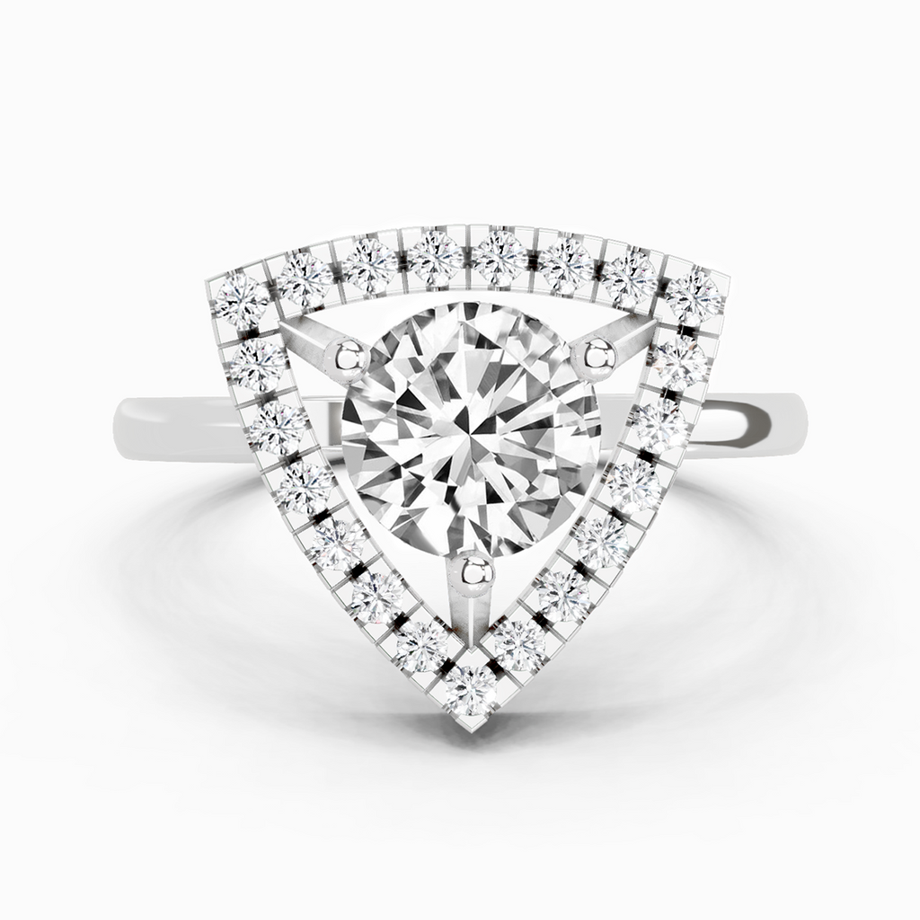 1.34 Ct Round Shape Diamond Ring | 14K Rose Gold