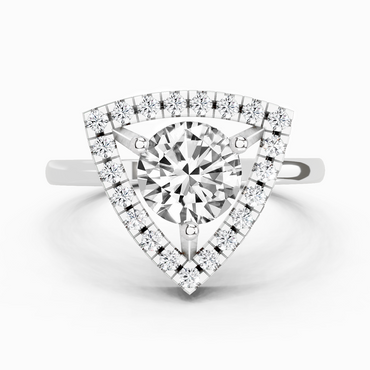 1.34 Ct Round Shape Diamond Ring | 14K Rose Gold