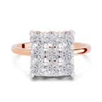 1.04 Carat Eternity Tiles Promise Engagement Ring | 14K Rose Gold
