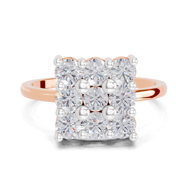 1.04 Carat Eternity Tiles Promise Engagement Ring | 14K Rose Gold
