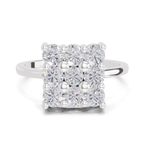 1.04 Carat Eternity Tiles Promise Engagement Ring | 14K White Gold