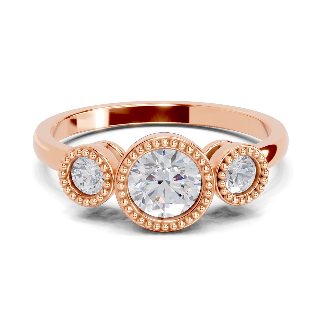 0.71 Carat Sovereign Petal Promise Engagement Ring | 14K Rose Gold