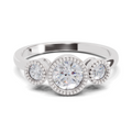 0.71 Carat Sovereign Petal Promise Engagement Ring | 14K White Gold