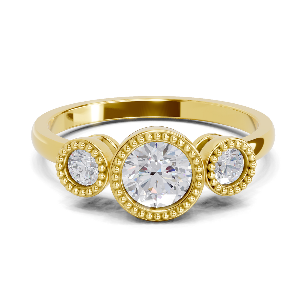 0.71 Carat Sovereign Petal Promise Engagement Ring | 14K Yellow Gold