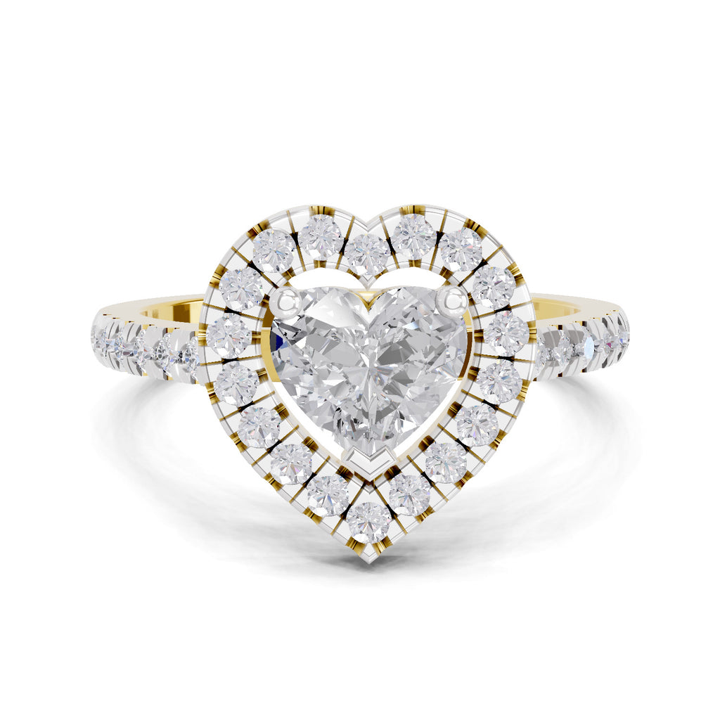 1.54 Carat Solitaire Lab Grown Diamond Ring In 14K Gold