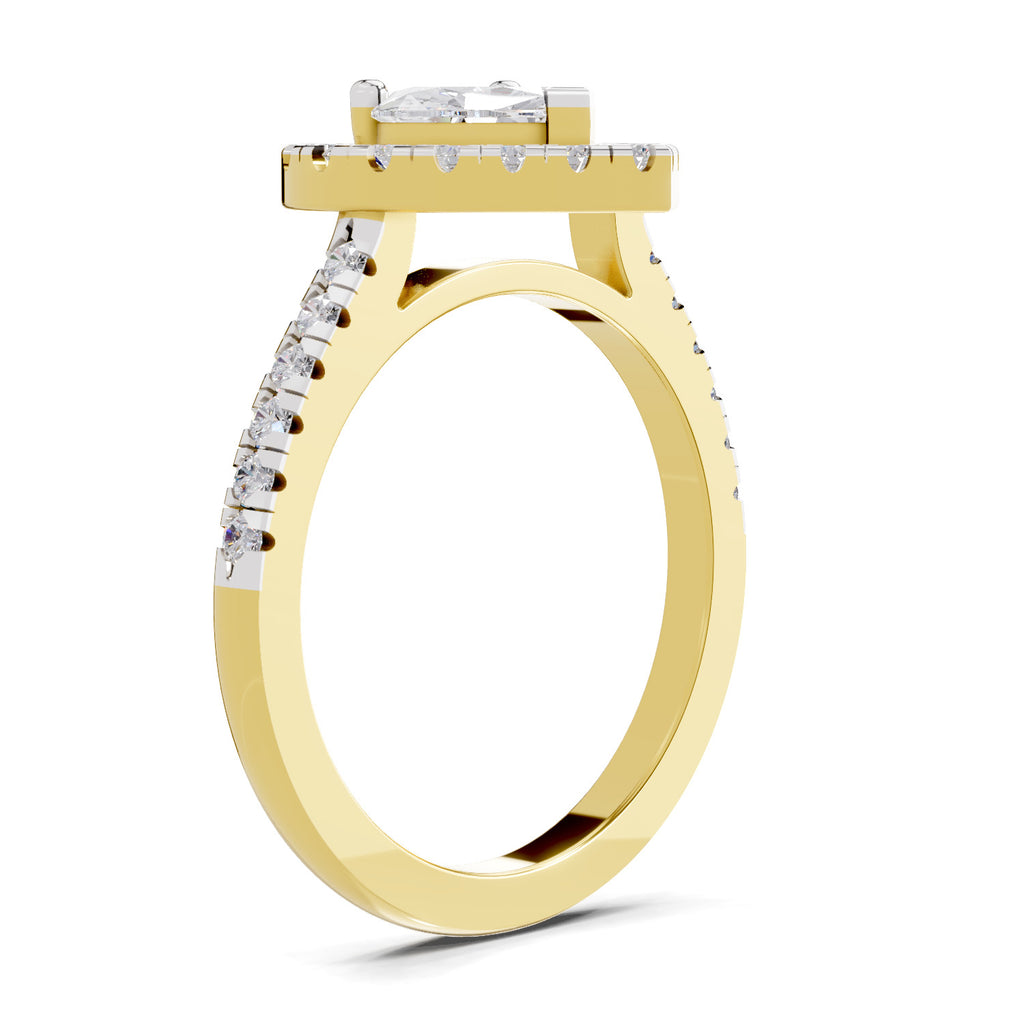 1.54 Carat Solitaire Lab Grown Diamond Ring In 14K Gold