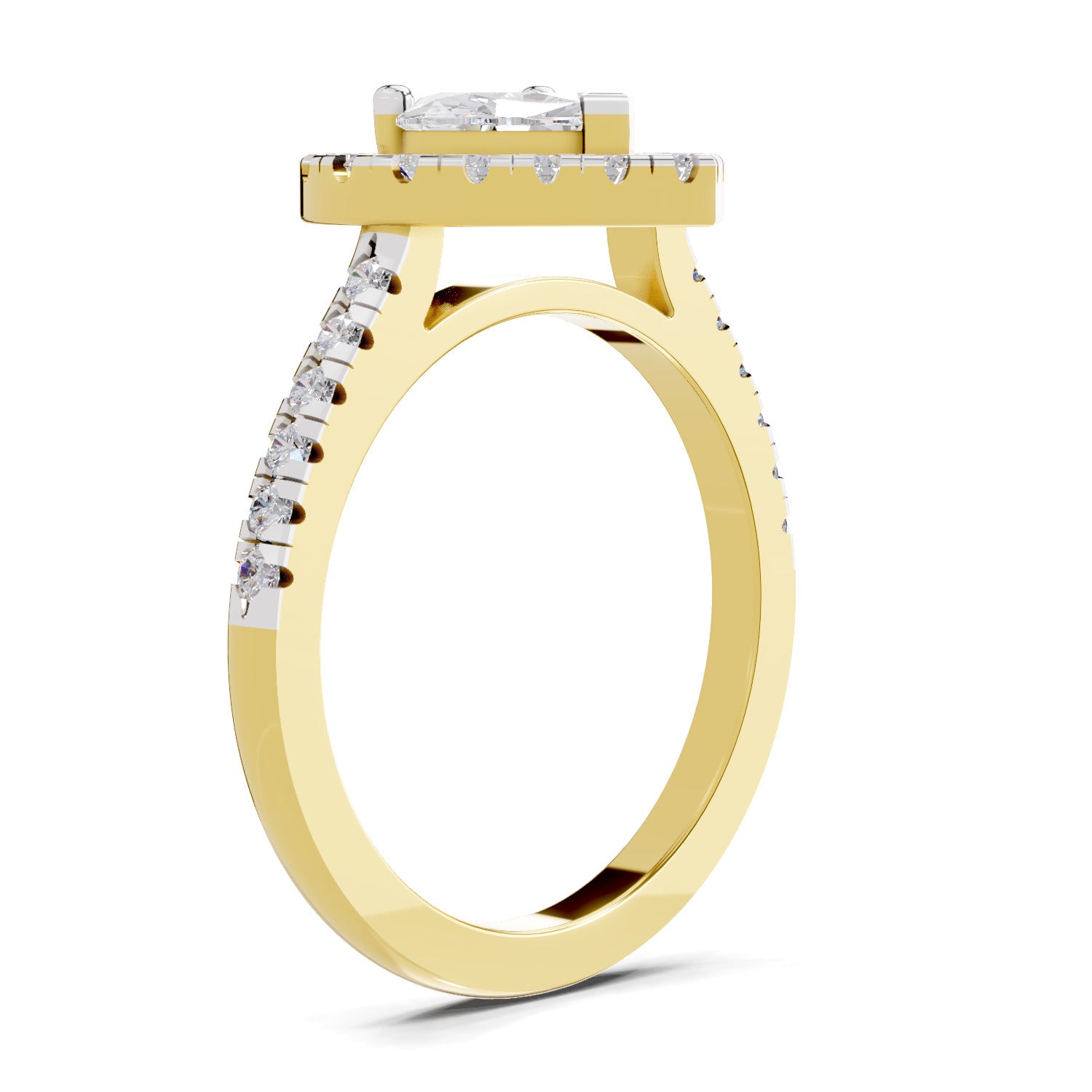 1.54 Carat Solitaire Lab Grown Diamond Ring In 14K Gold