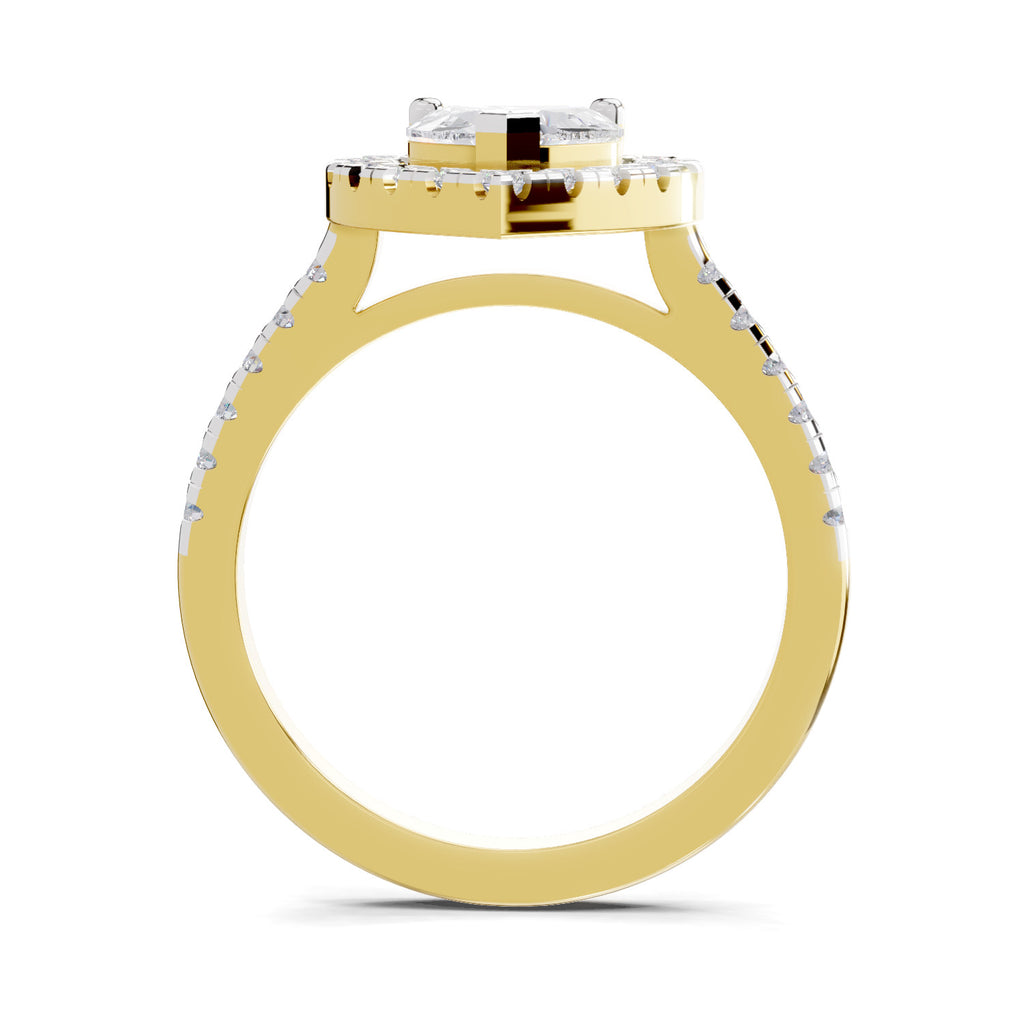 1.54 Carat Solitaire Lab Grown Diamond Ring In 14K Gold