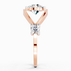 Sparkles Lab Grown Diamond 0.16 Carat Round Shape Evil Eye Solitaire Ring| 14K Rose Gold