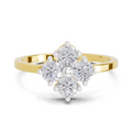 0.76 Carat Starflower promise Engagement Ring | 14K Yellow Gold