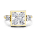 0.95 Carat Solitaire Lab Grown Diamond Ring In 14K Gold