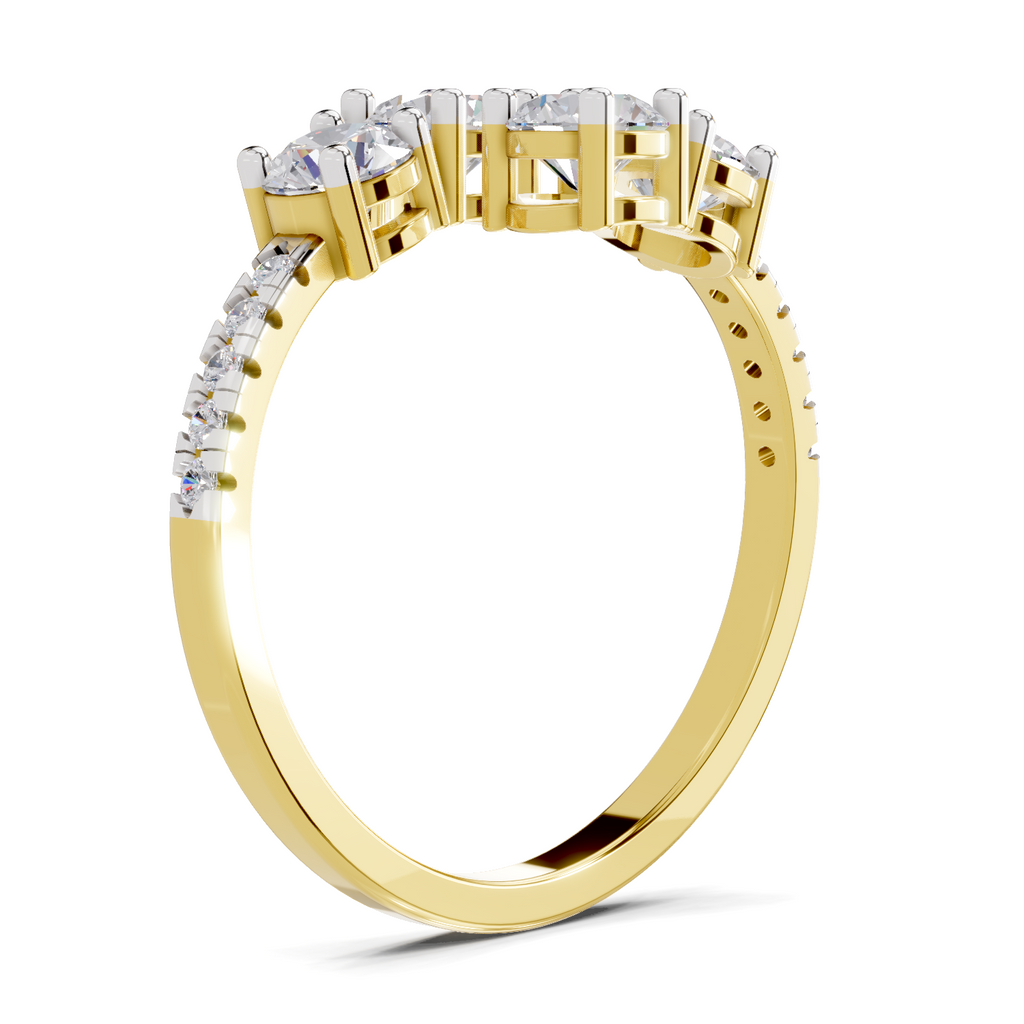 0.83 Carat Solitaire Lab Grown Diamond Ring In 14K Gold