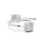 0.8 Carat Twirl of Light Promise Engagement Ring | 14K White Gold