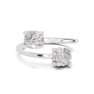 0.8 Carat Twirl of Light Promise Engagement Ring | 14K White Gold