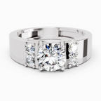 1.42 Ct Round Shape Dimaond Ring | 14K White Gold