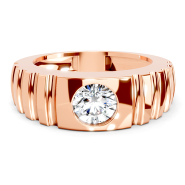 1 Ct Round Solitaire Diamond Ring | 14K Rose Gold