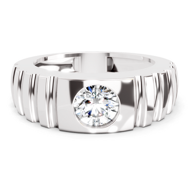 1 Ct Round Solitaire Diamond Ring | 14K White Gold