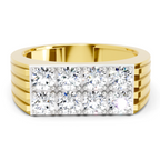 1.52 Ct  Round Cluster Diamond Ring | 14K Yellow Gold FG VS Quality Diamonds