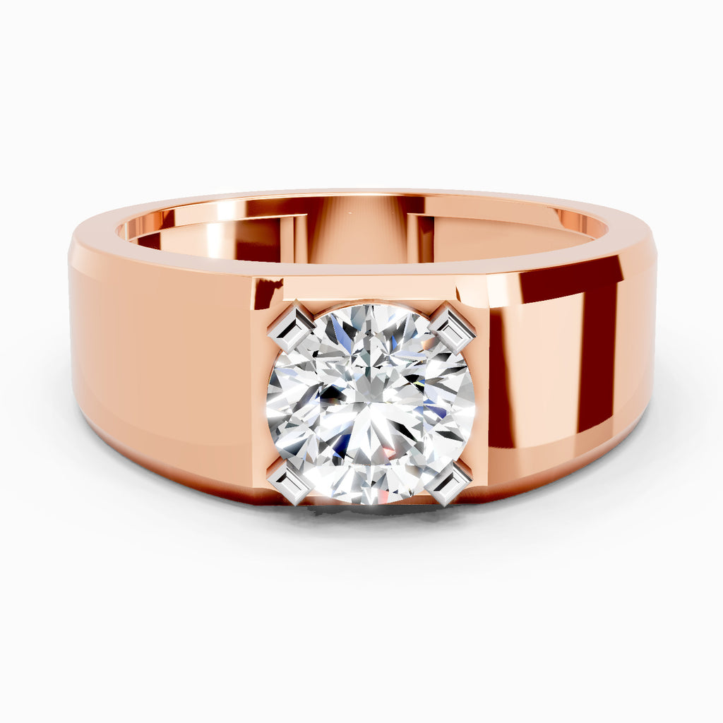 1 Carat Solitaire Lab Grown Diamond Ring In 14K Gold