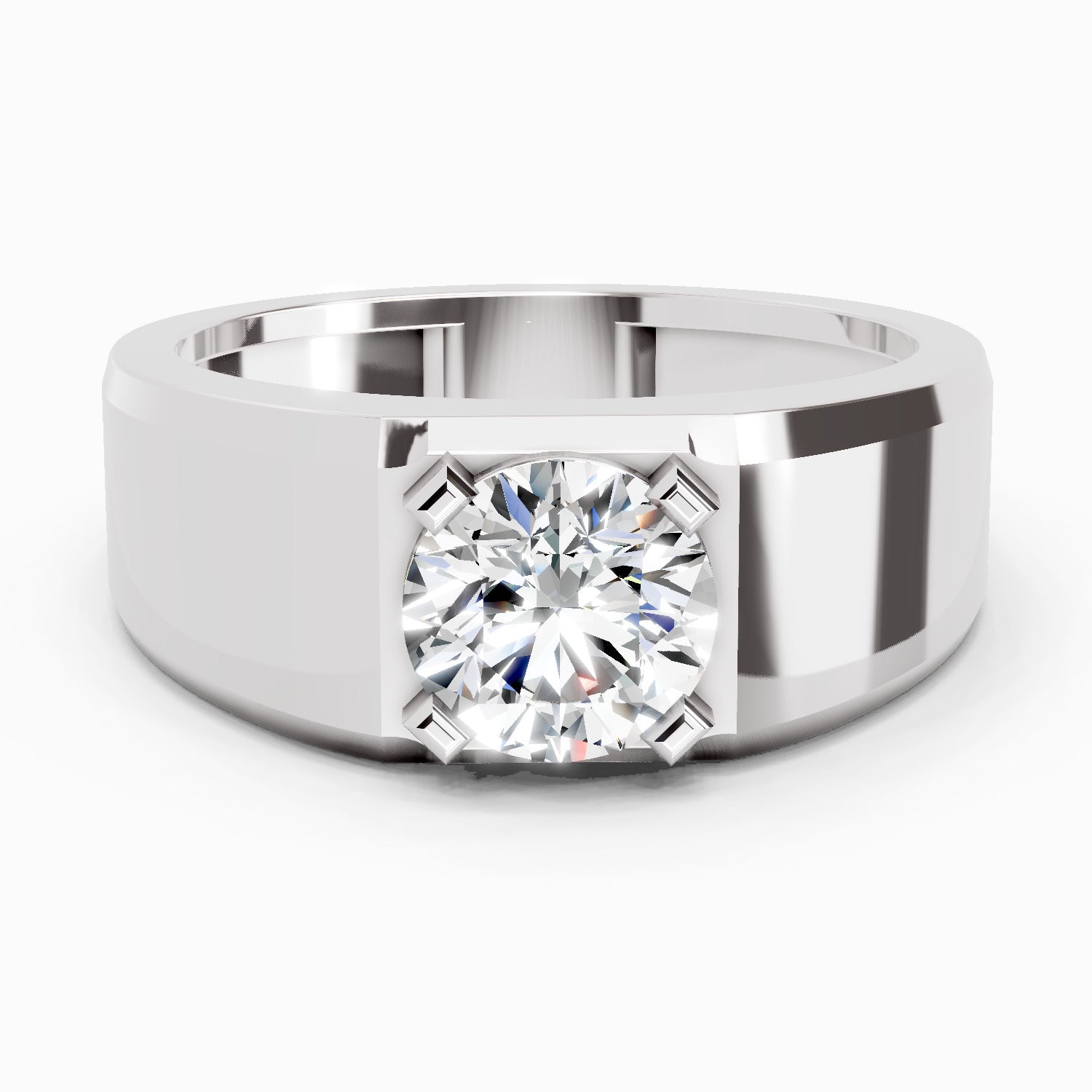 1 Carat Solitaire Lab Grown Diamond Ring In 14K Gold