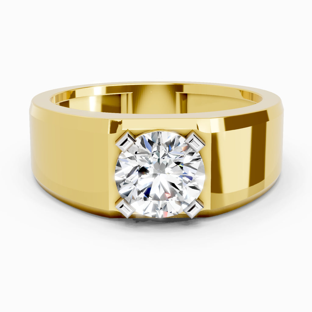 1 Carat Solitaire Lab Grown Diamond Ring In 14K Gold