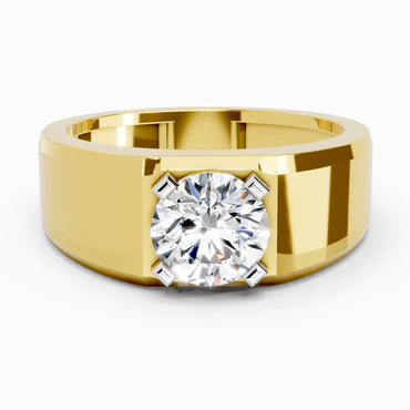 1 Carat Solitaire Lab Grown Diamond Ring In 14K Gold