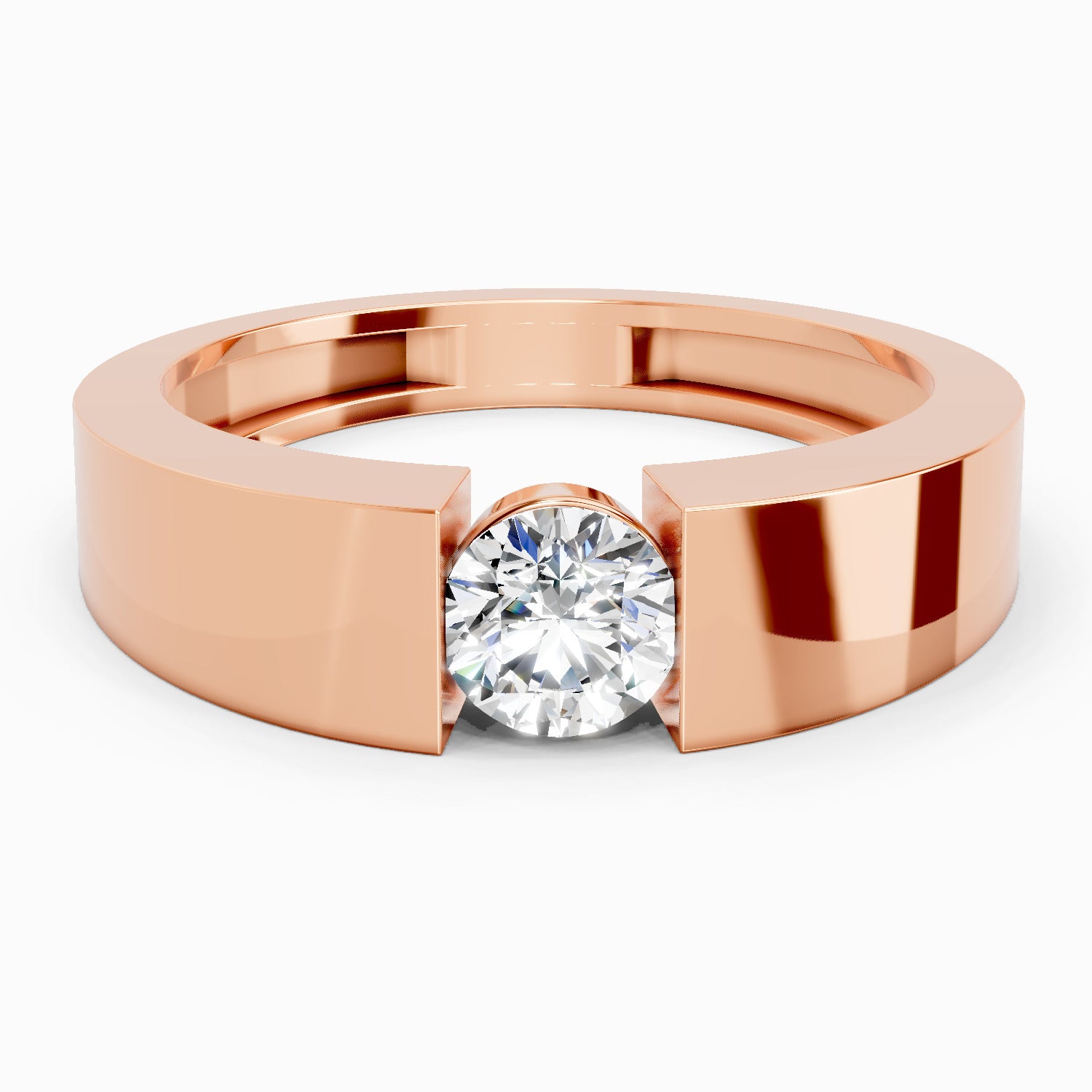 0.5 Carat Solitaire Lab Grown Diamond Ring In 14K Gold