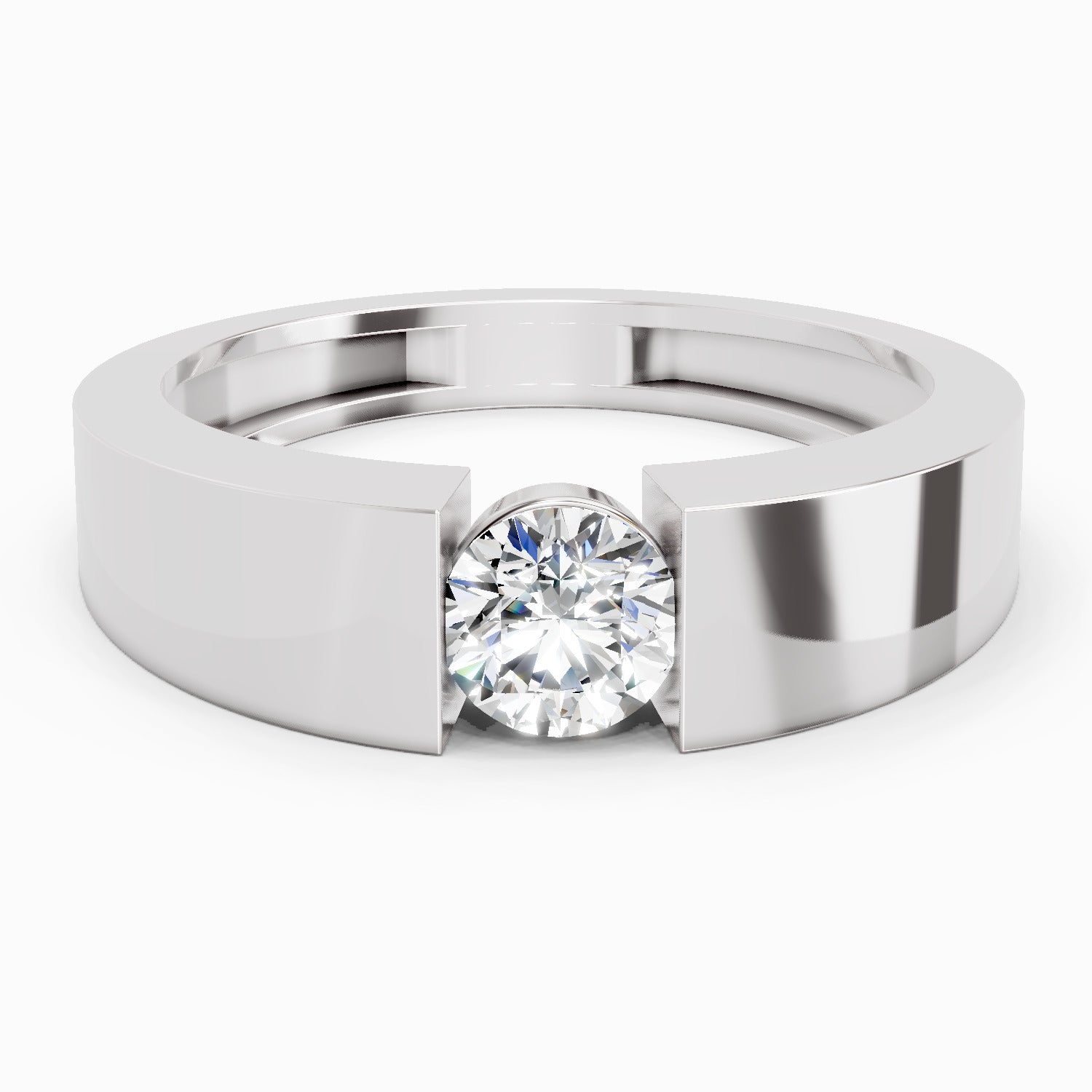 0.5 Carat Solitaire Lab Grown Diamond Ring In 14K Gold