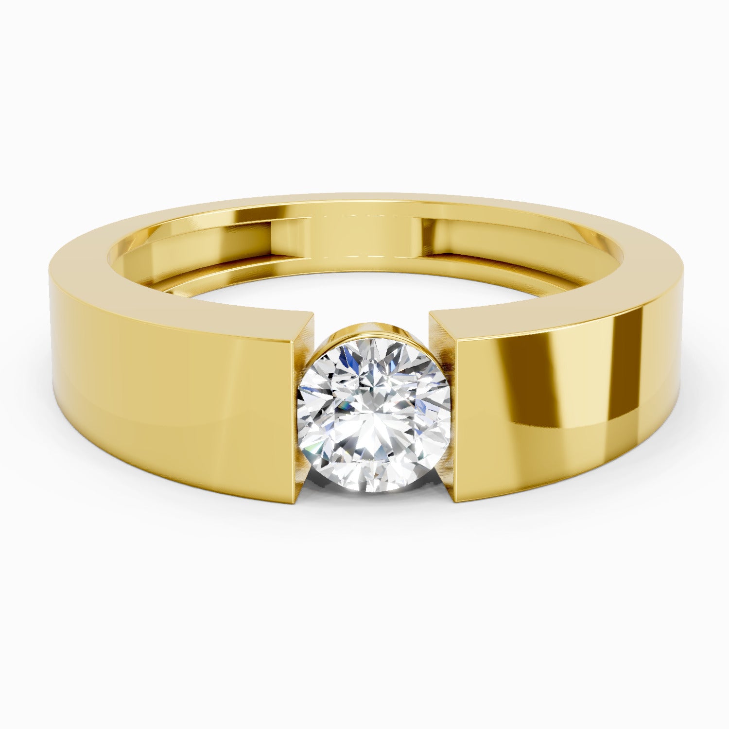 0.5 Carat Solitaire Lab Grown Diamond Ring In 14K Gold