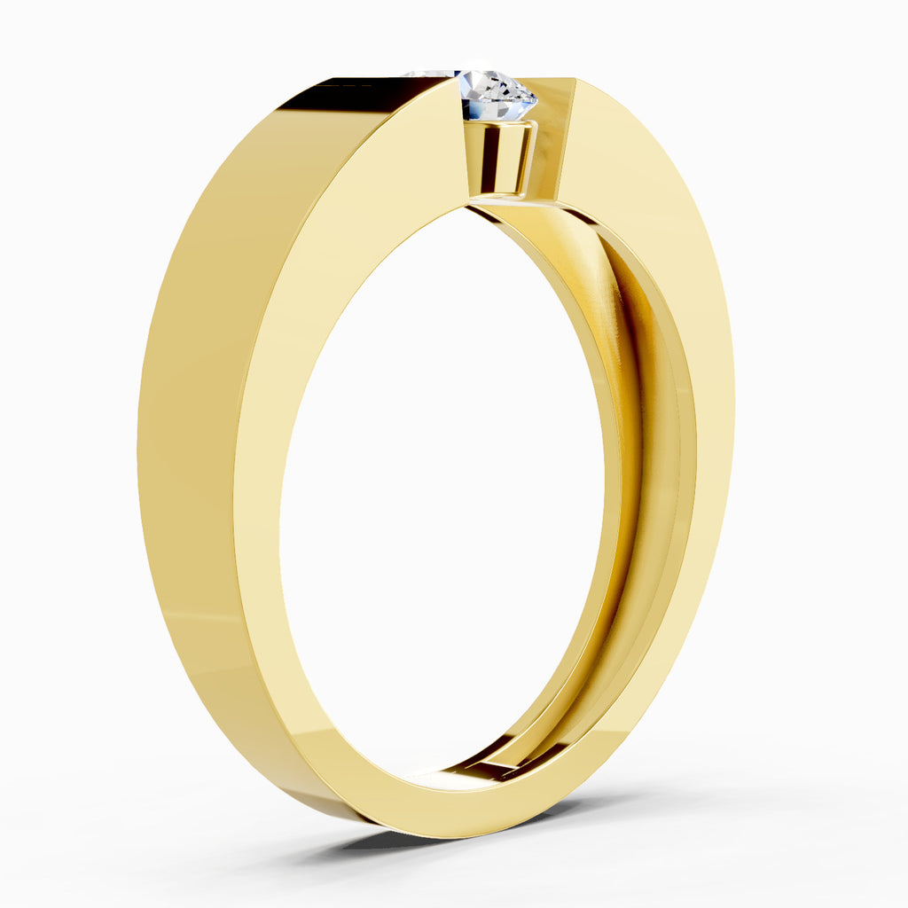 0.5 Carat Solitaire Lab Grown Diamond Ring In 14K Gold