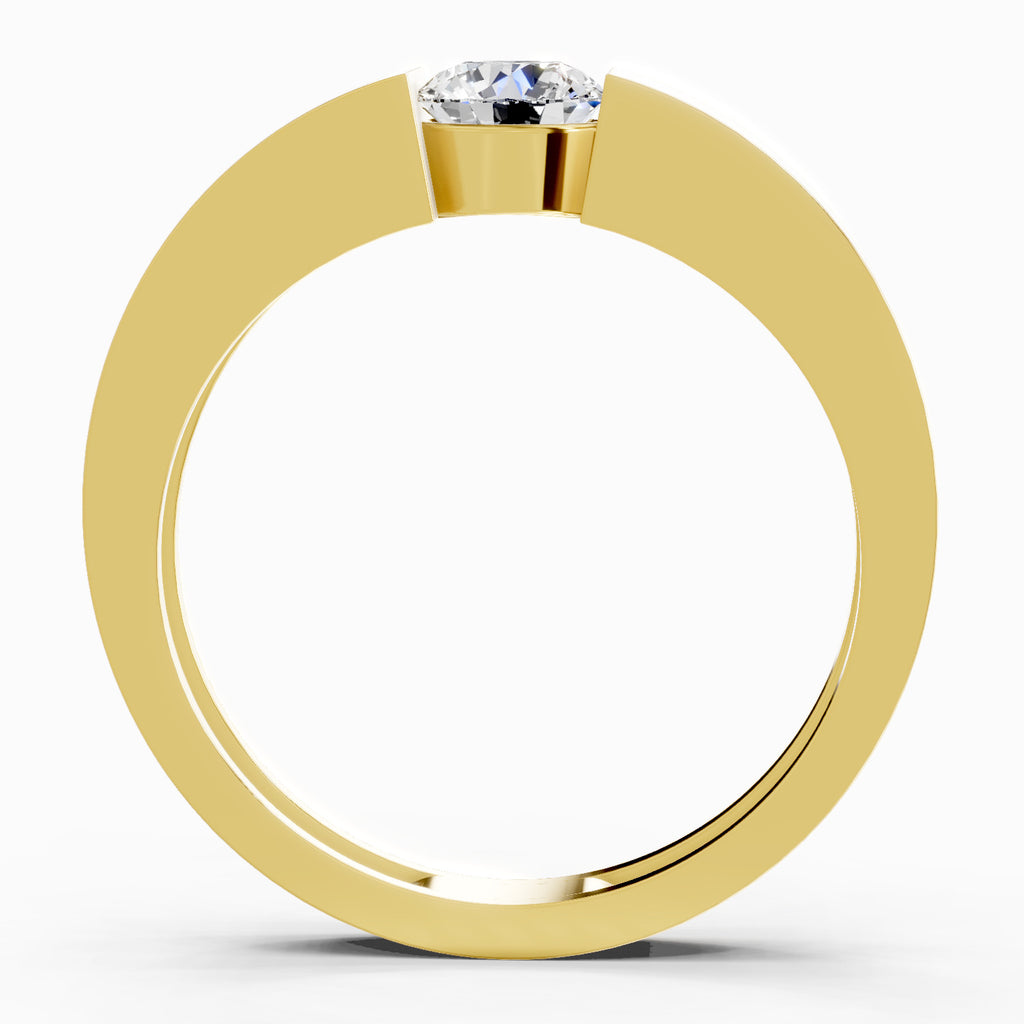 0.5 Carat Solitaire Lab Grown Diamond Ring In 14K Gold