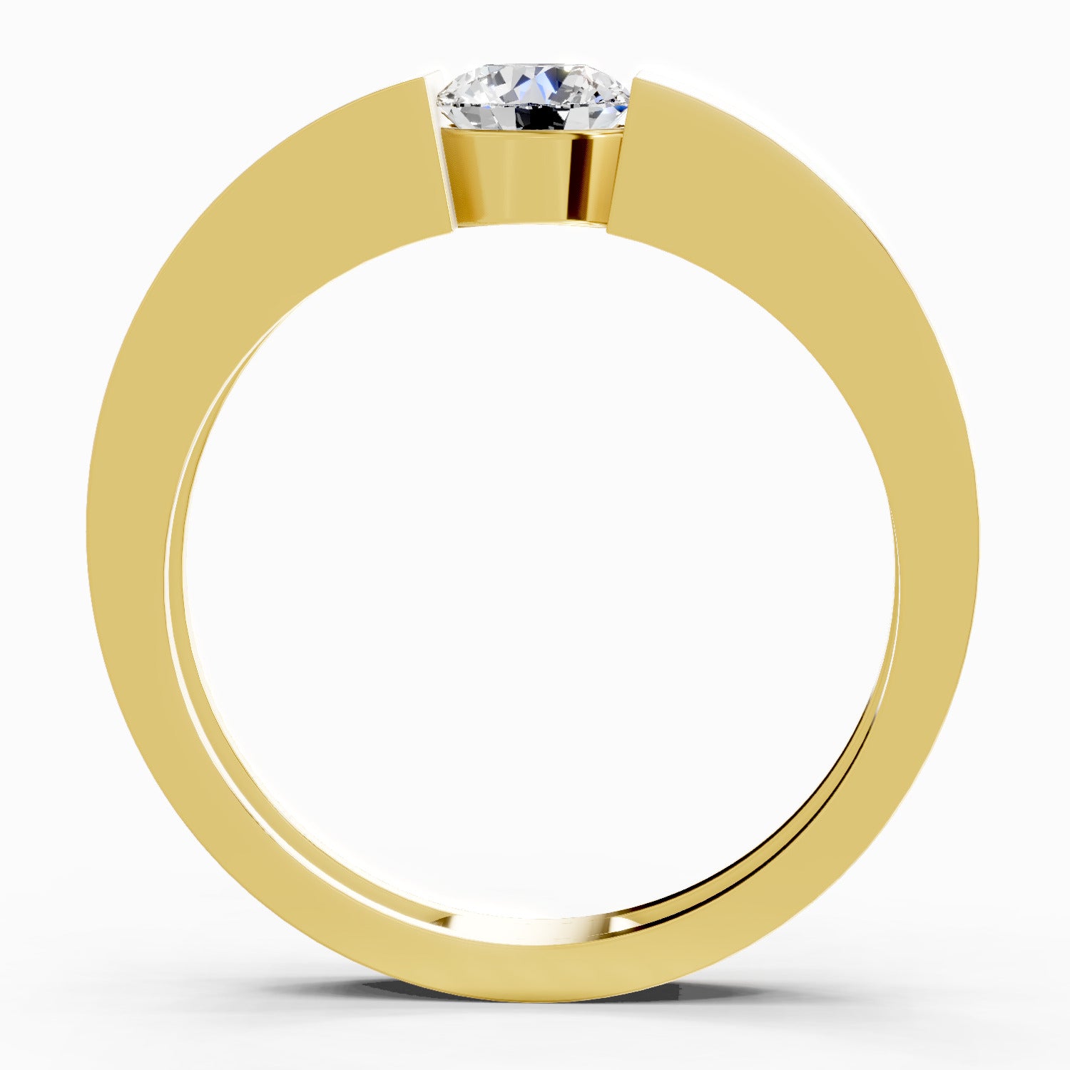 0.5 Carat Solitaire Lab Grown Diamond Ring In 14K Gold