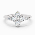 0.71 Ct Cluster Ring | 14K White Gold