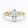 0.71 Ct Cluster Ring | 14K Yellow Gold