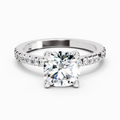 2.22 Ct Cushion Shape Diamond Ring | 14K White Gold