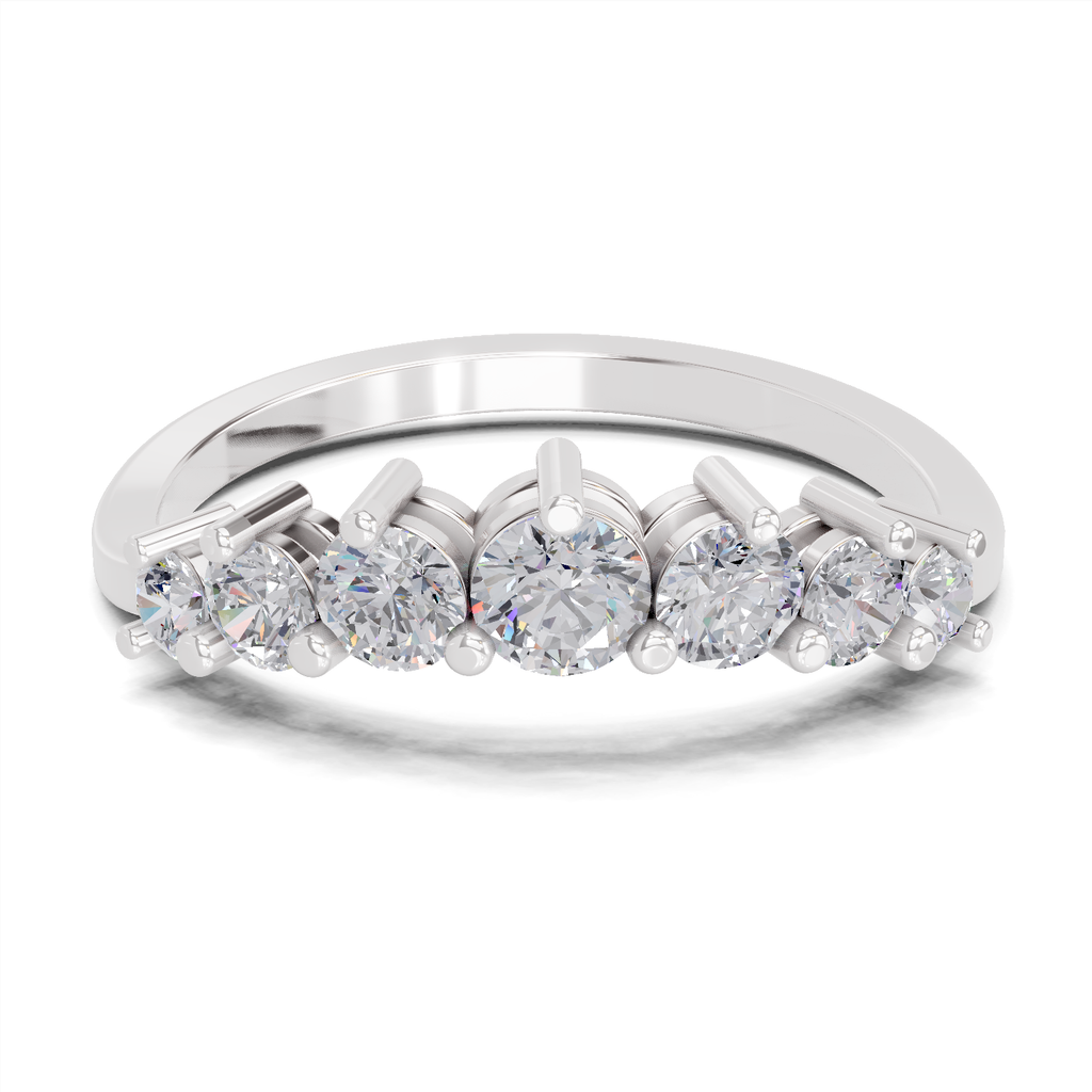 0.65 Carat Diamond Symphony Promise Engagement Ring  | 14K White Gold IGI Certified FG VS Quality Diamonds