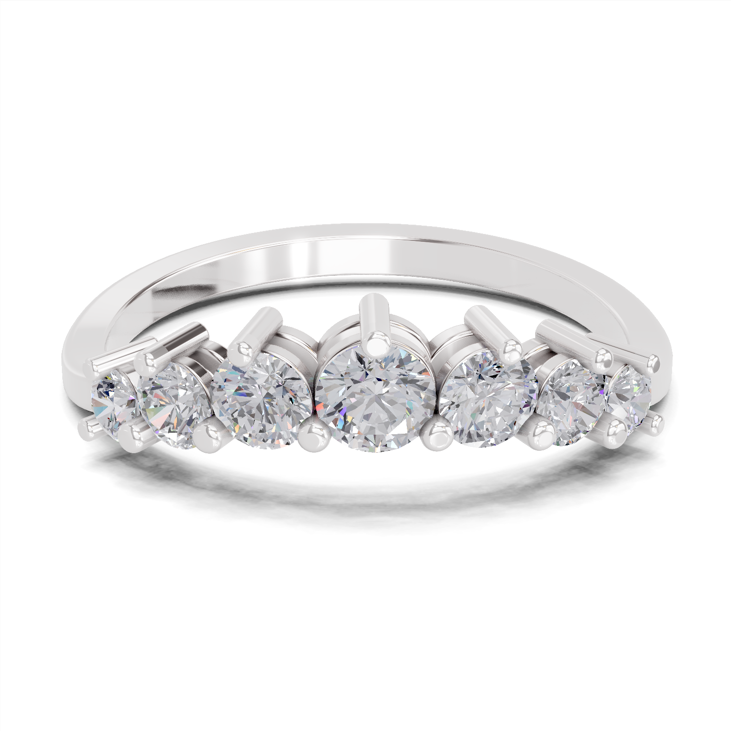 0.65 Carat Diamond Symphony Promise Engagement Ring  | 14K White Gold IGI Certified FG VS Quality Diamonds