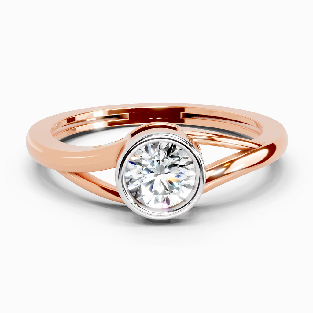 0.7 Ct Round Solitaire Ring | 14K Rose Gold