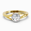 0.7 Ct Round Solitaire Ring | 14K Yellow Gold