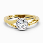 0.7 Ct Round Solitaire Ring | 14K Yellow Gold