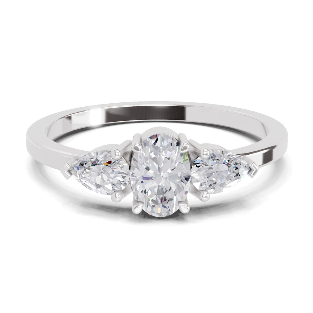 0.61 Carat Solitaire Lab Grown Diamond Ring In 14K Gold