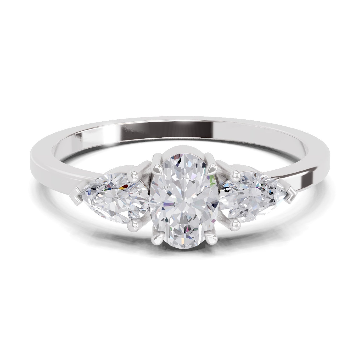 0.61 Carat Solitaire Lab Grown Diamond Ring In 14K Gold