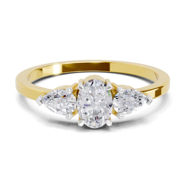 0.61 Carat Solitaire Lab Grown Diamond Ring In 14K Gold