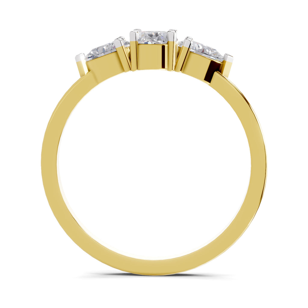 0.61 Carat Solitaire Lab Grown Diamond Ring In 14K Gold